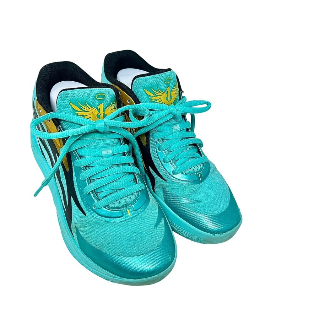 Puma Mens‎ LaMelo Ball PE Honeycomb Elektro Aqua Blue 377616-01 Sneaker US Sz 6